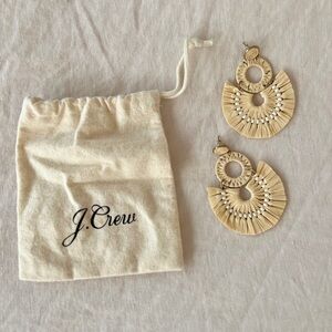 J. Crew Raffia Straw Earrings